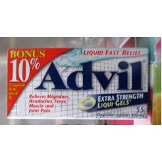 Pain Reliever - Advil - Liquid-Gels - Extra Strenght - Ibuprofen Capsules 400 mg / 1 x 55 Liquid-Gels / ON SPECIAL 
